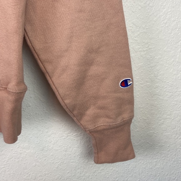 Champion Reverse Weave Hoodie Vintage Logo Dusty pink S - Picture 3 of 5